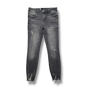 Kut from the Kloth Connie Jeans Womens 4 Gray High Rise Ankle Skinny Distressed - Picture 1 of 11
