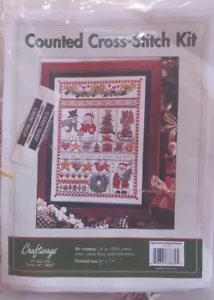 Bright And Merry Christmas Sampler Craftways Counted Cross Stitch Kit #563128 - Picture 1 of 5