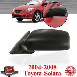 Left Side View Power Mirror Black For 2004 - 2008 Toyota Solara