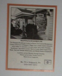 Skippack Roadhouse 1988 Pubblicità Ristorante Skippack, PA - Foto 1 di 1