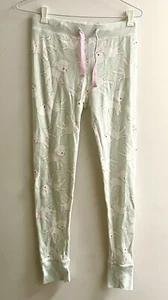 Peter Alexander Women’s Pyjama Pants Waffle Knit Sz XS Pale Green Lamb Print - Picture 1 of 6