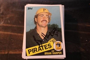 Tarjeta autografiada de Brian Harper 1985 Topps Piratas de Pittsburgh - Imagen 1 de 1