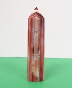 CARNELIAN & AGATE POLISHED CRYSTAL TOWER 12.6x2.8CM 218 GRAMS - Picture 1 of 6