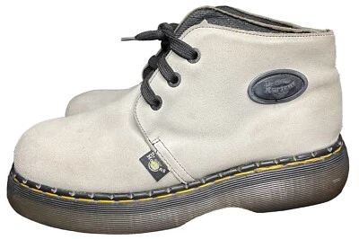 Botas de Plataforma Dr Doc Martens 8352 Vintage Inglaterra Gris Gamuza Talla 9 RARAS Leer Dscp Foto 1 de 4