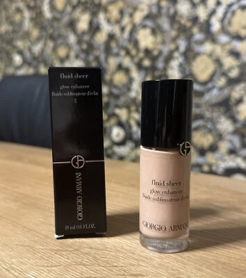 Giorgio Armani Fluid Sheer Nr. 2  Glow enhancer  fluide sublimateur dèclat. Neu - Bild 1 von 3