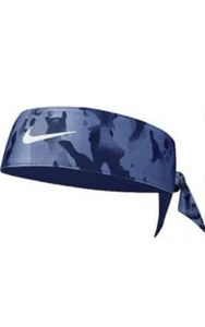 Nike Dri-FIT Adjustable Reversable Head Tie Unisex Blue Camo / Blue - Picture 1 of 4