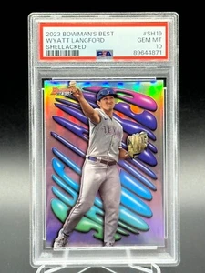 2023 Bowman's Best WYATT LANGFORD Shellacked PSA 10 - Picture 1 of 2