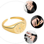 1 Pc Diamond Compass Ring Female Fashion Personality Finger Jewelry (Golden)