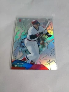 2014 TOPPS HIGH TEK CRACKED ICE DIFFRACTOR SP HT-CF CARLTON FISK BOSTON RED SOX - Picture 1 of 2