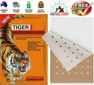 Tiger Pain Balm Relief Plaster Patches - 10 Pack - 40 pcs - 7 x 10 cm  Red - image 1 of 4