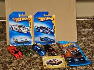 Hot Wheels Lotto 6 2009 Ford GT LM Variazione Mystery '09 Blu Bianco Rosso Nero - Foto 1 di 3