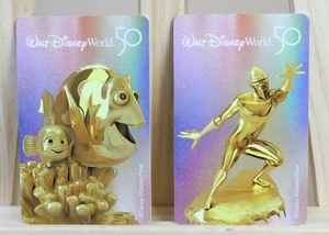 (2) Carte Pass Ingresso 50° Anniversario Disney World Freeze, Dory & Nemo - Foto 1 di 5