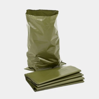 AMICOPACKAGING Schutt Säcke Schwerlast Militär grün Kunststoff Bauarbeiter Taschen 24" x 36" 350 Stärke