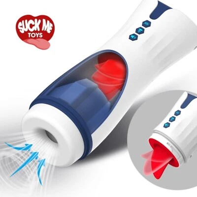 Masturbateur Homme Automatique Electrique Langue Réaliste Succion Voix FR - Photo 1/4