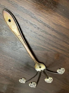 Vintage Gabel Volkskunst Rogers Wandhänger für Ihre Schlüssel oder Schmuck Ornament EICHE - Bild 1 von 12