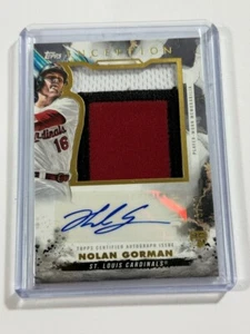 2023 Topps Inception Nolan Gorman Auto Jumbo Patch /99 St. Louis Cardinals - Bild 1 von 2