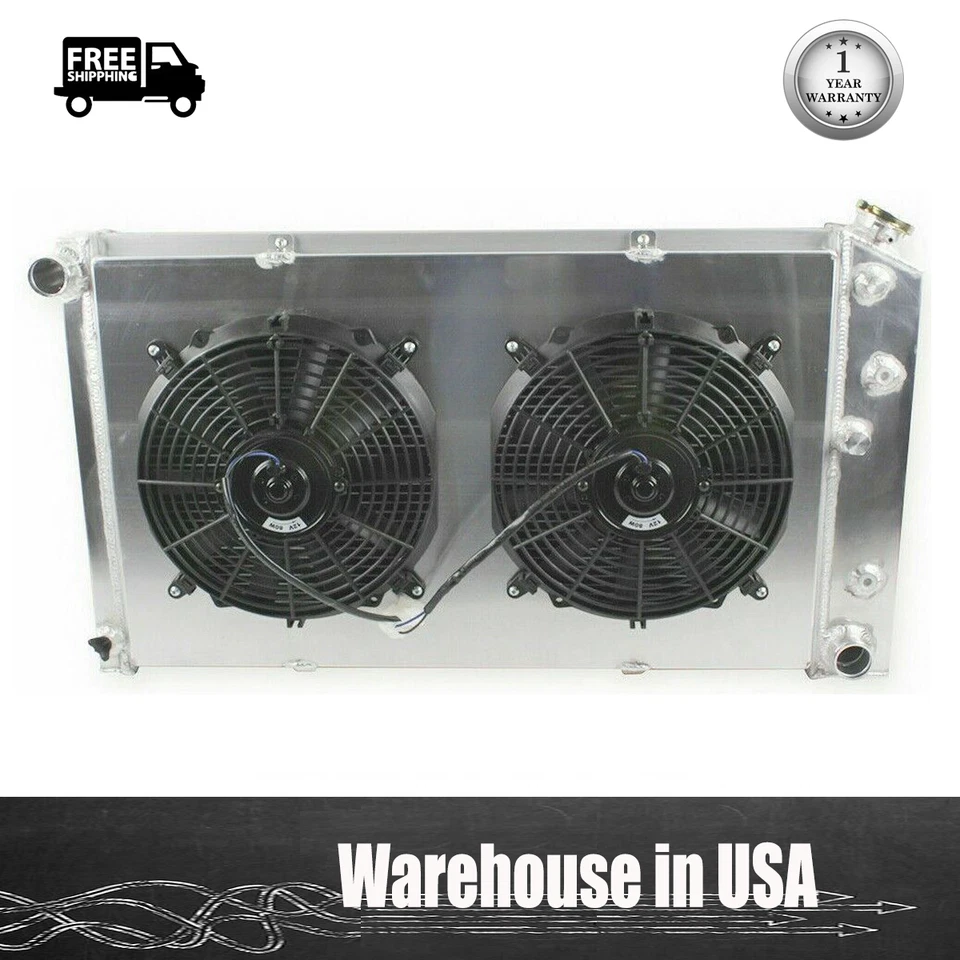 Ventilador de radiador de 4 filas para 1968 1969 1970 1971 1972 Chevelle GTO Lemans Buick Skylark Foto 1 de 4