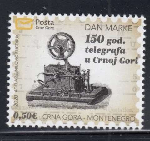 MONTENEGRO 150th Anniversary of Telegram Service in Montenegro MNH stamp Cover