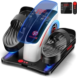 Under Desk Elliptical Leg Exerciser – 15-Speed Seated Pedal Machine w/ Remote - Picture 1 of 7