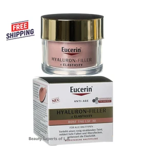 Eucerin Hyaluron-Filler + Elasticity Day Cream Rose SPF30 All Skin Types 50ml - Picture 1 of 6