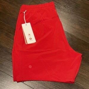 NWT! lululemon x Team Canada Pace Breaker Linerless Short 7” Mens Size XL Red - Picture 1 of 8