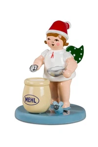 Christmas Angel With Flour Sack Cap Height Approx 2 5/8in New Figures - Picture 1 of 1