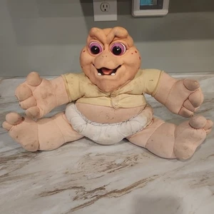 Vintage 1991 Hasbro Talking Baby Sinclair Plush Dinosaur Doll Voice Box Sped Up - Picture 1 of 6