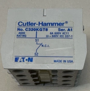 EATON SCHNEIDHAMMER C320KGT8 Hilfskontakt Serie A1 6A 600V AC11 - Bild 1 von 4