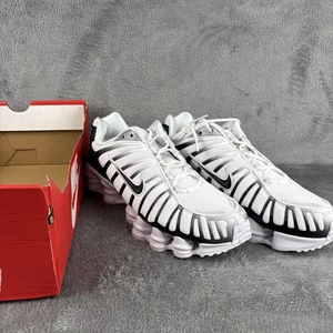 Nike Shox TL Entrenadores Blanco Negro Talla UK 10 AV3595 102 - Imagen 1 de 11