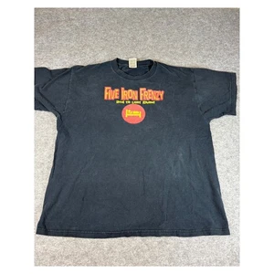 Vintage 90s Five Iron Frenzy And To Last Show Graphic Shirt Mens Black XL Tee - Picture 1 of 8