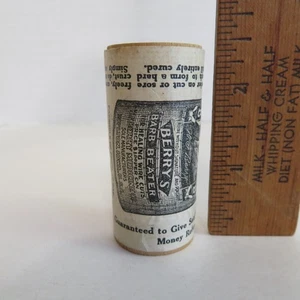c1900 BARRY'S BARB BEATER - BARBED WIRE CUTS REMEDY POWDER - SEALED SAMPLE - Picture 1 of 4
