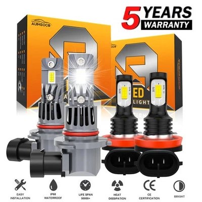 Para Para Chrysler 200 2015 Faros LED + Kits de luces antiniebla 6000K Foto 1 de 4