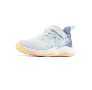 Kids' NB Rave Run V2 Lace-up 11 Child Ice Blue/Bright Cyan/Solar Flare EUC - Picture 1 of 9