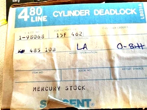 SARGENT 480 US10B LA KEYWAY EINZYLINDER RIEGEL 2 3/4"BS 0 GEBISSEN - Bild 1 von 13