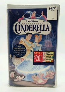 Walt Disney Masterpiece Cinderella VHS Video Tape Sealed Clamshell 1995 - Picture 1 of 4