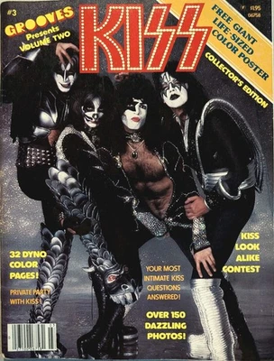 Grooves Magazine June 1978 KISS II All KISS Poster Intact Beautiful  - Image 1 of 4