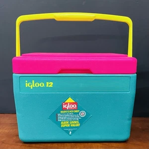 Igloo Legend 12 Kühlbox Retro 90er Pink Gelb Grün - Bild 1 von 10