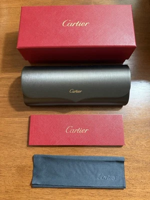 MEDIUM SIZE Authentic Cartier Eyeglasses Case, Original Box and Cleaning Cloth - Image 1 of 4