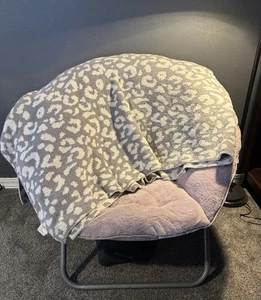 Manta reversible con estampado de leopardo talla Queen para cupcakes y cachemir 94x92 gris tostado - Imagen 1 de 6