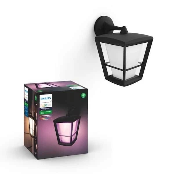 Philips Hue Econic Smart Outdoor White & Color Wall Lantern Down 黑色 — 第 1/4 张图片