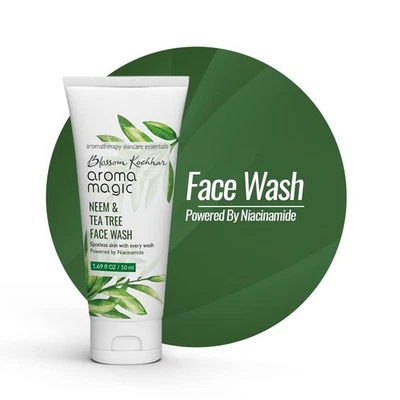 Aroma Magic Neem & Tea Tree Face wash PWRD By 5% Niacinamide & Aloevera Gel 50ML - Image 1 of 4