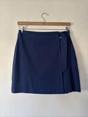 John Lewis Anyday Navy Blue Wrap Mini Skirt Size  14 NWT - Image 1 of 4
