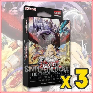 YUGIOH THE CHRONICLES DECK THE FALLEN & THE VIRTUOUS x3 English Ver Ships 10/24 - Picture 1 of 2
