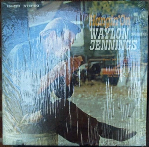 Super Nice Original Waylon Jennings Hangin' On - NM & Shrink 1968 RCA - Picture 1 of 3
