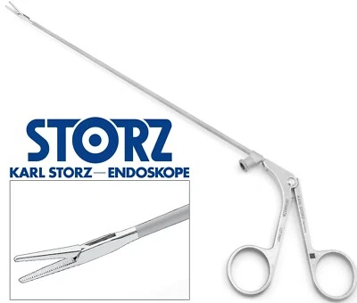 KARL STORZ 28164MZA ENT Nasal Micro Fine Grasping Straight Forceps 10mm Jaw 8" - Image 1 of 4