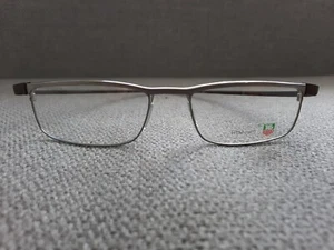 Anteojos de borde completo TAG HEUER TITANIO plata brillante \ marrón goma TH 3306 54 - Imagen 1 de 3