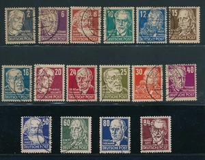 GERMANY RUSSIAN ZONE (1948) #10N29-10N44 COMPLETE SET OF 16 USED - Picture 1 of 1