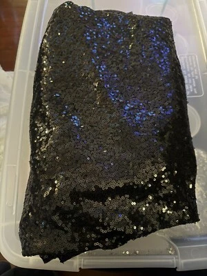 Mantel de lentejuelas - Cubierta de mesa redonda - Negro - 90 pulgadas - Glamour entretenido Foto 1 de 4