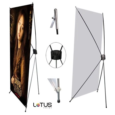 LOTUS PRINT X-Display Banner Frame Portable Stand 60 X 160 Cm Pop up Exhibition Display