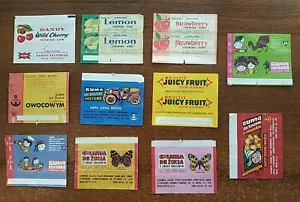 Chewing gum wrappers. Vintage inserts 11 pcs. Spearmint. Dandy. Adams - Picture 1 of 6